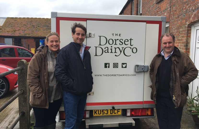 Simon Hoare with Dan and Alex from the Dorset Dairy Company