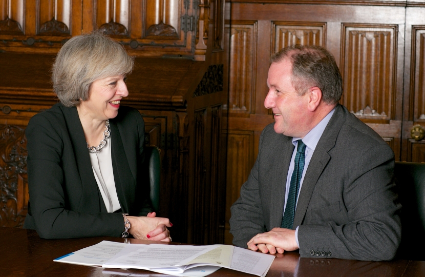 Simon Hoare MP with the Prime Minister, Theresa May 